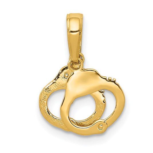 Extel Medium 14k Gold Handcuffs Pendant