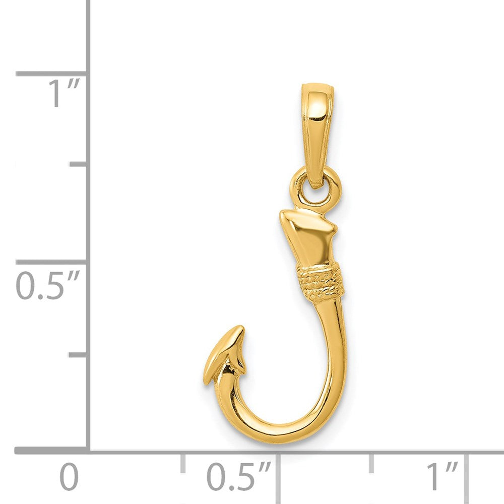 Extel Medium 14k Yellow Gold Fish Hook Pendant