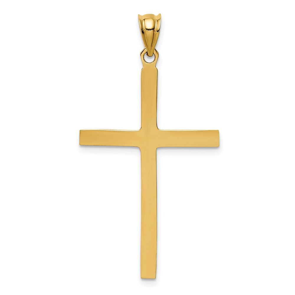 Extel Large 14k Polished Cross Pendant Charm, Made in USA