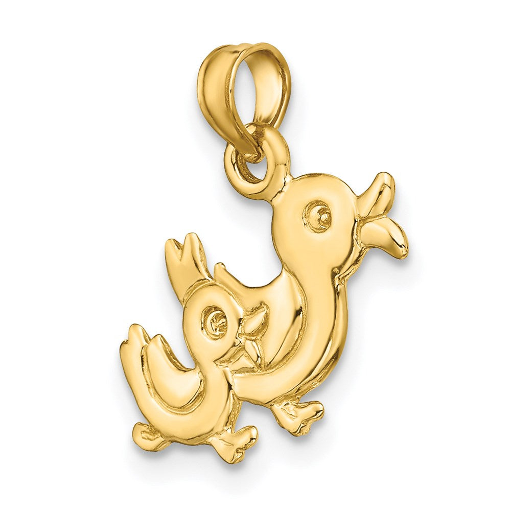 Extel Medium 14k Gold 3-D DOUBLE DUCKS Charm