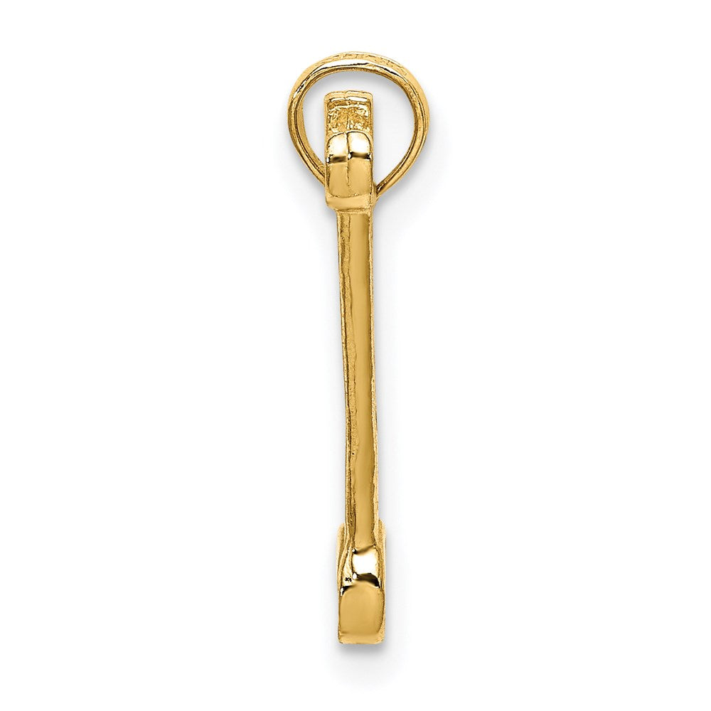 Extel Medium 14k Gold 3-D DOUBLE OPEN-ENDED WRENCH Charm, Made in USA