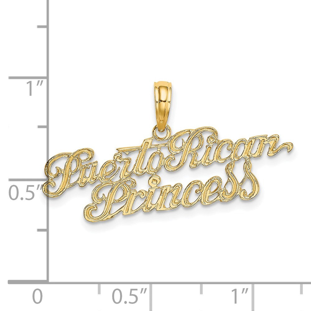 Extel Small 14k Gold Puerto Rican Princess Charm