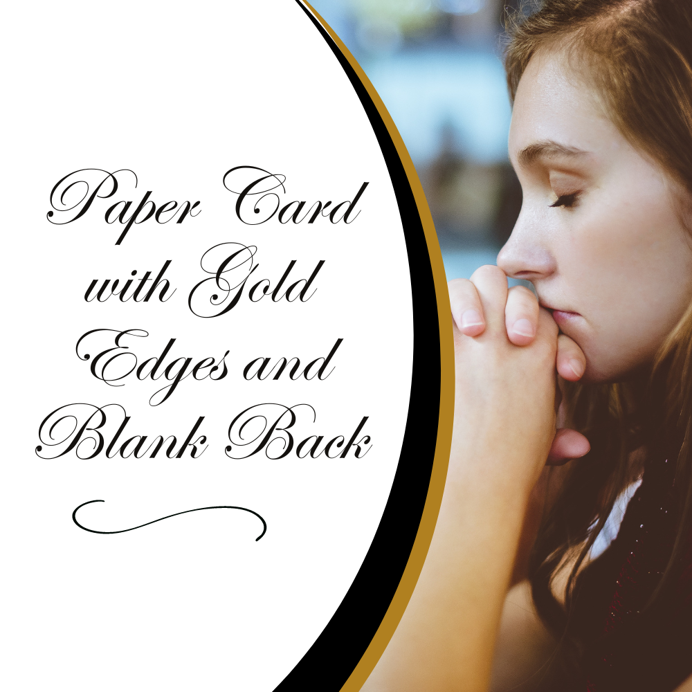 Saint Rosalia Paper Catholic Prayer Holy Card with Blank Back, Pack of 100