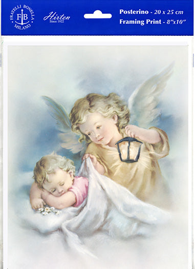 Guardian Angel with Lantern Framing Print Wall Art Decor, Medium, Set of 3 prints