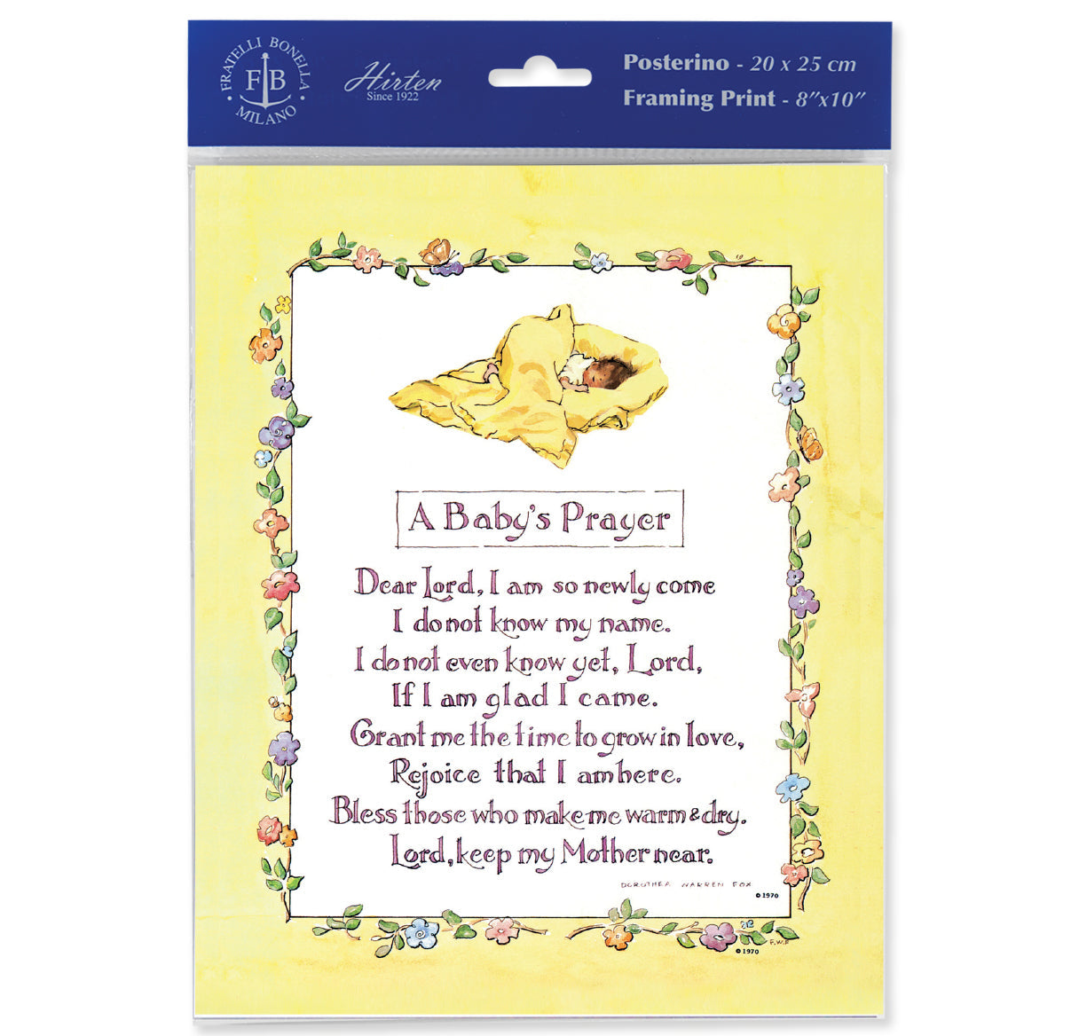 Baby Prayer Framing Print Wall Art Decor, Medium Set of 3