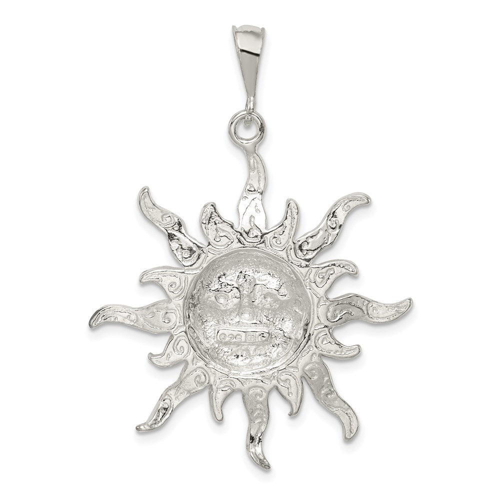 Extel Large Sterling Silver Sun Pendant