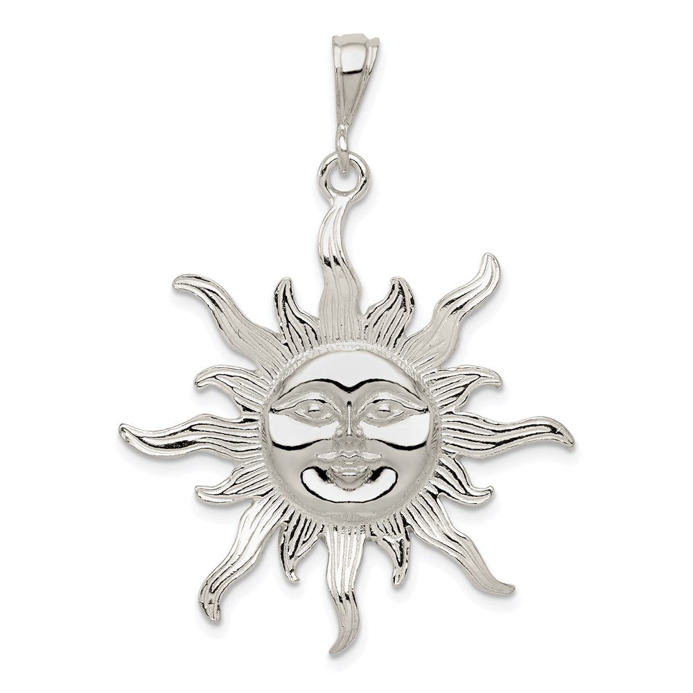 Extel Large Sterling Silver Sun Pendant