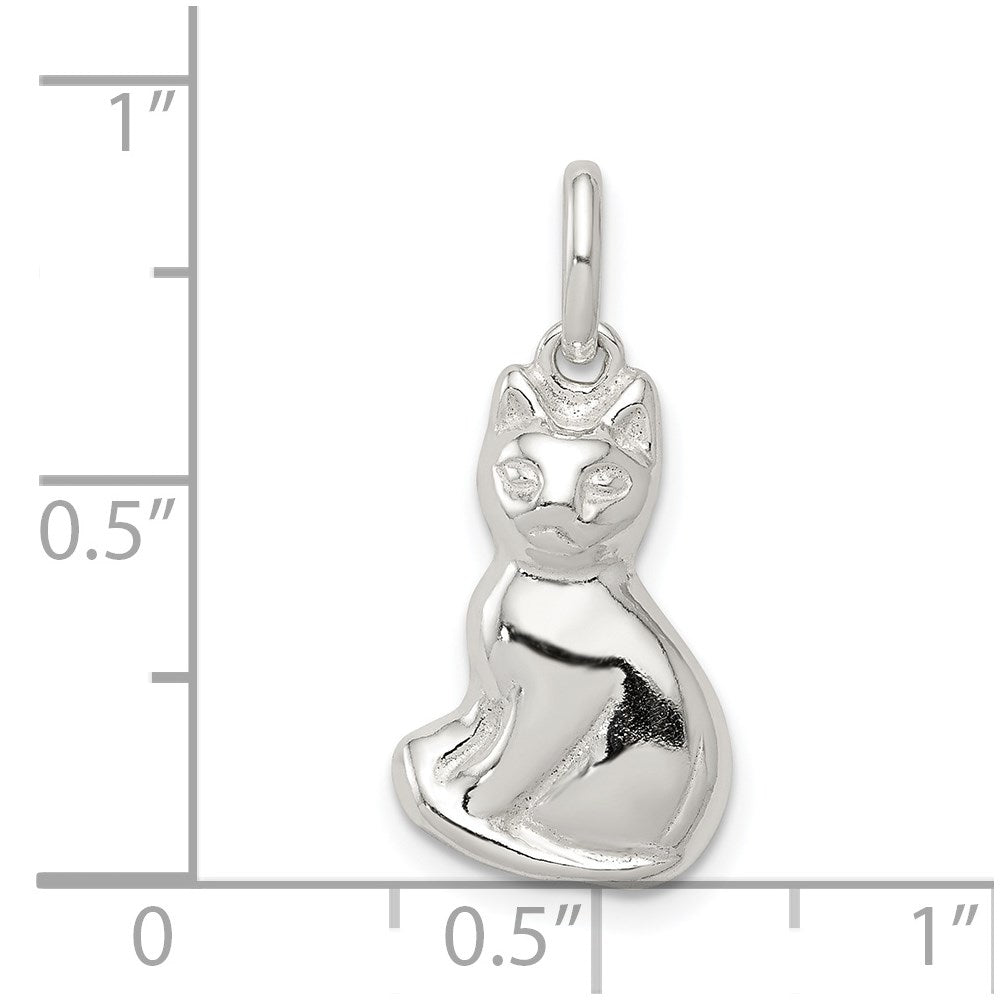 Extel Medium Sterling Silver Cat Charm