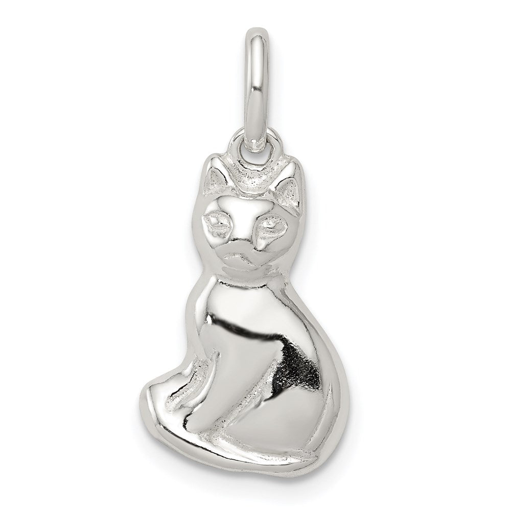 Extel Medium Sterling Silver Cat Charm