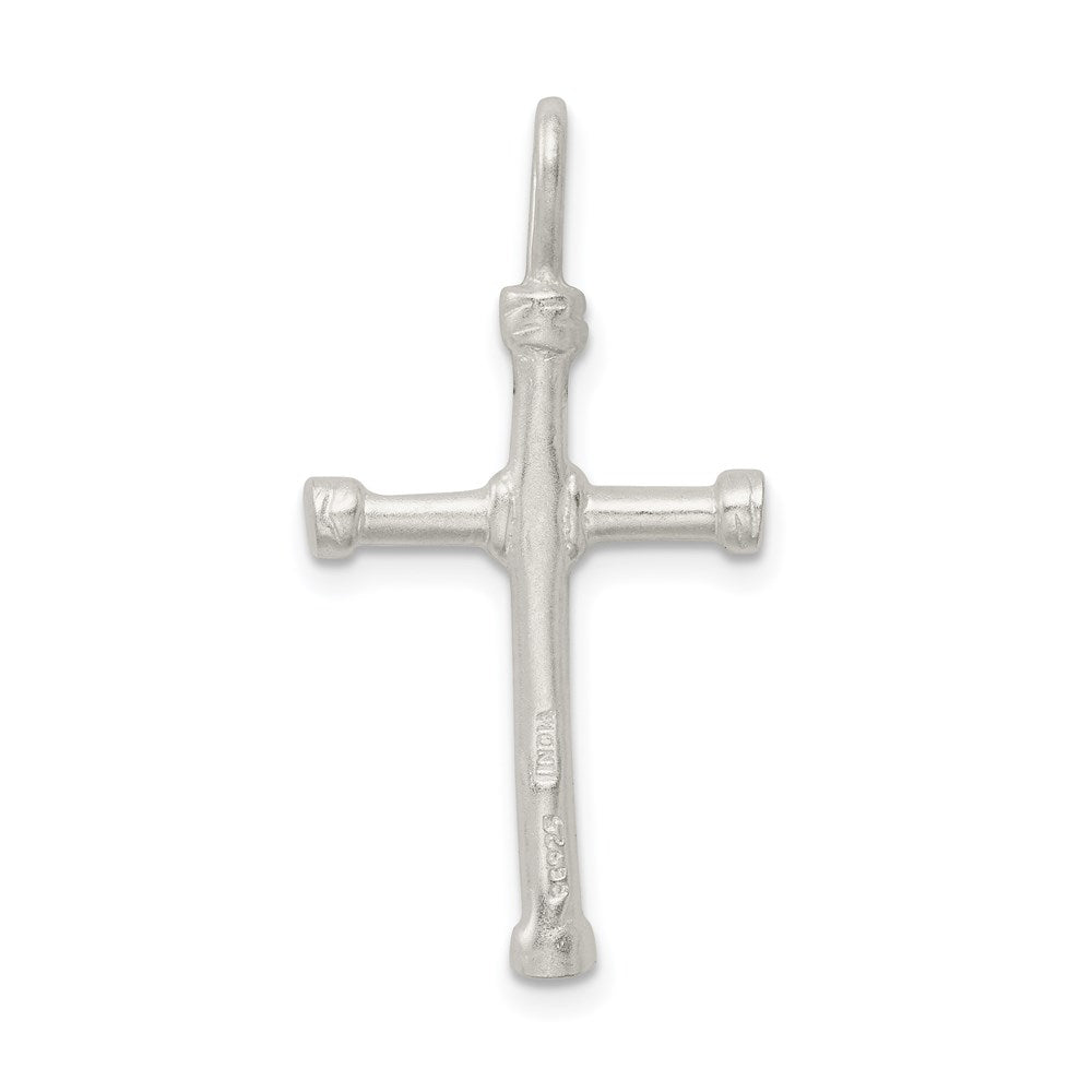 Extel Large Sterling Silver Cross Pendant Charm