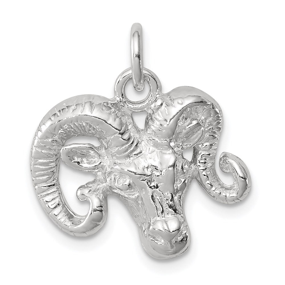 Extel Medium Sterling Silver Ram Charm