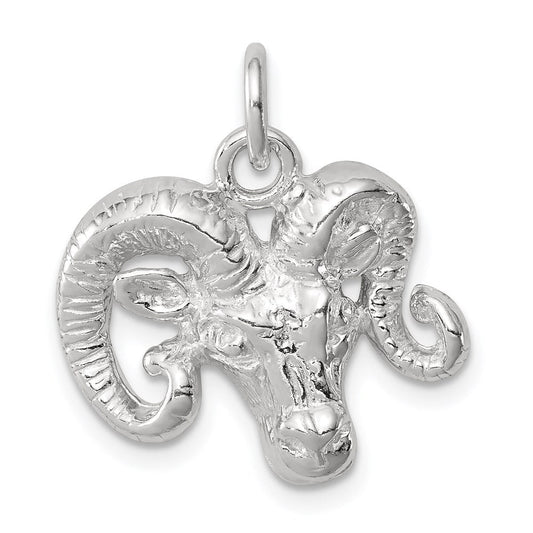 Extel Medium Sterling Silver Ram Charm