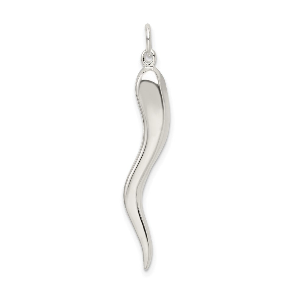 Extel Large Sterling Silver Italian Horn Pendant