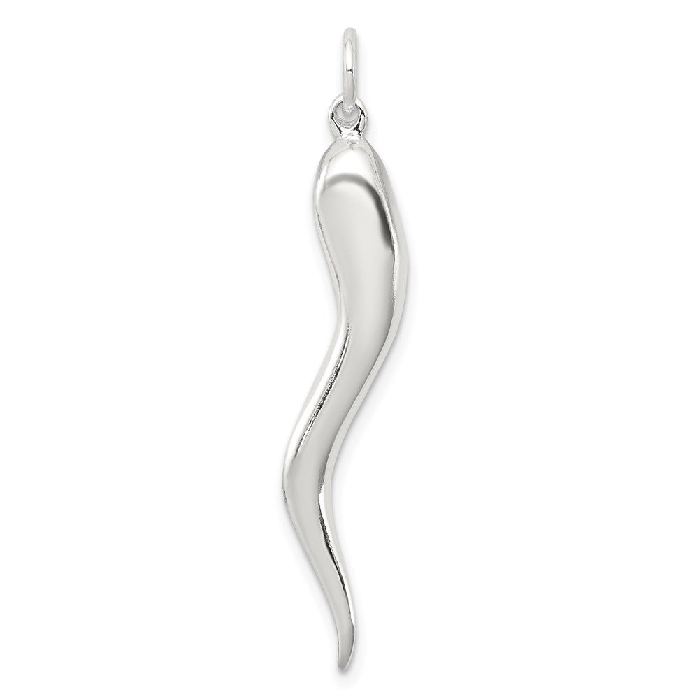 Extel Large Sterling Silver Italian Horn Pendant