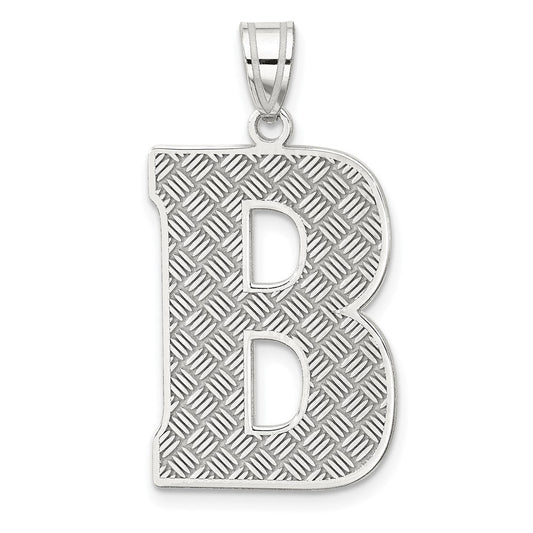 Extel Large Sterling Silver Initial B Charm, Made in USA