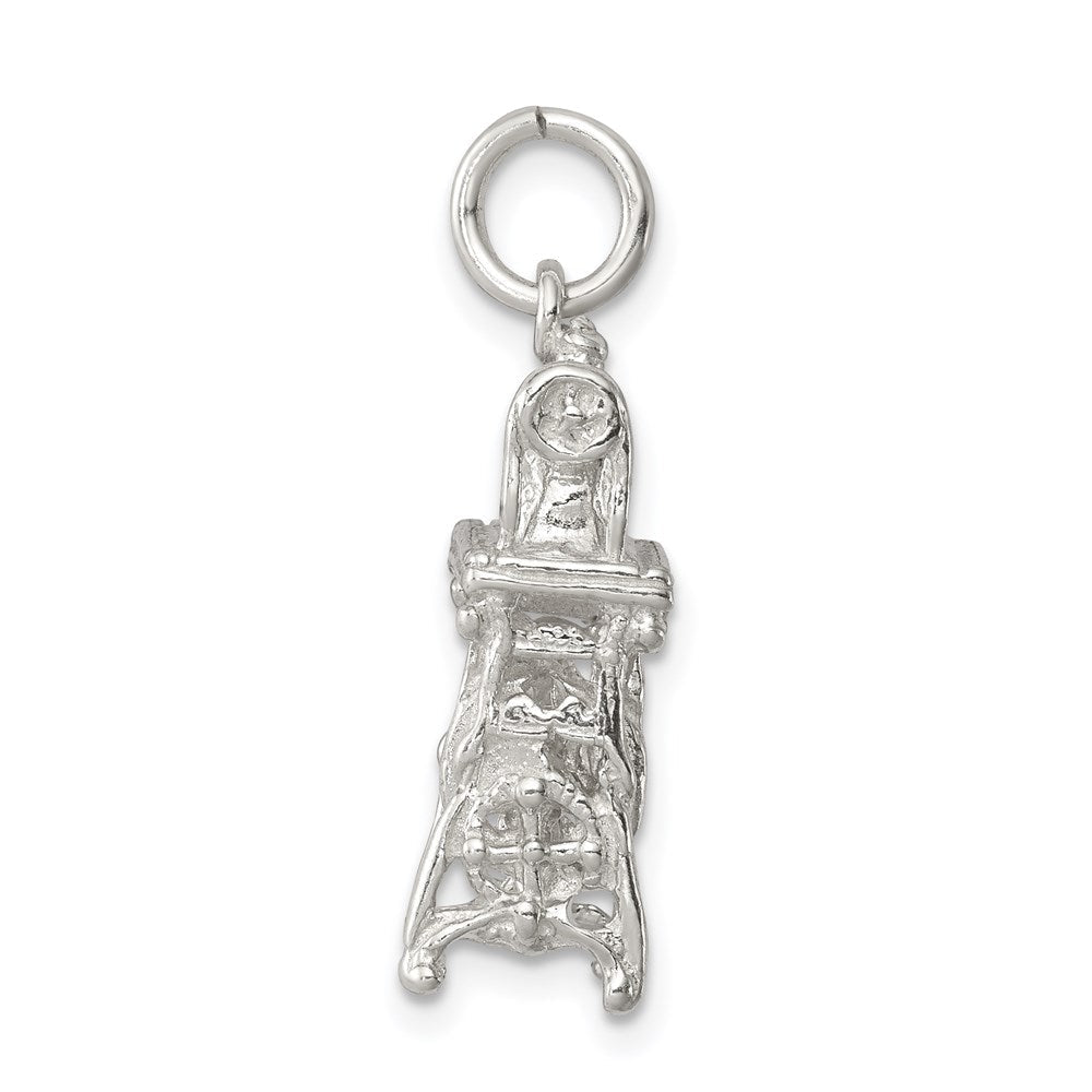 Extel Medium Sterling Silver Sewing Machine Charm, Made in USA