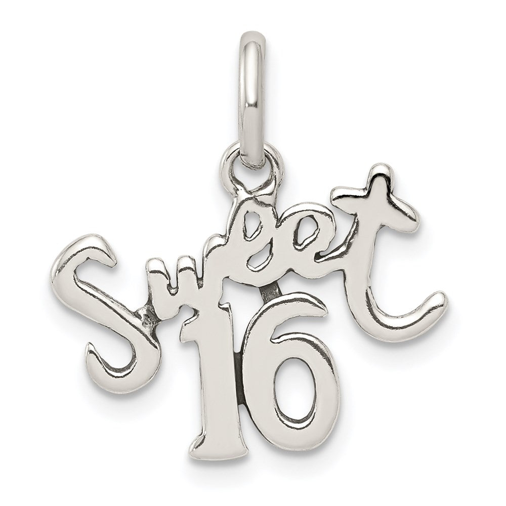 Extel Medium Sterling Silver Sweet 16 Charm