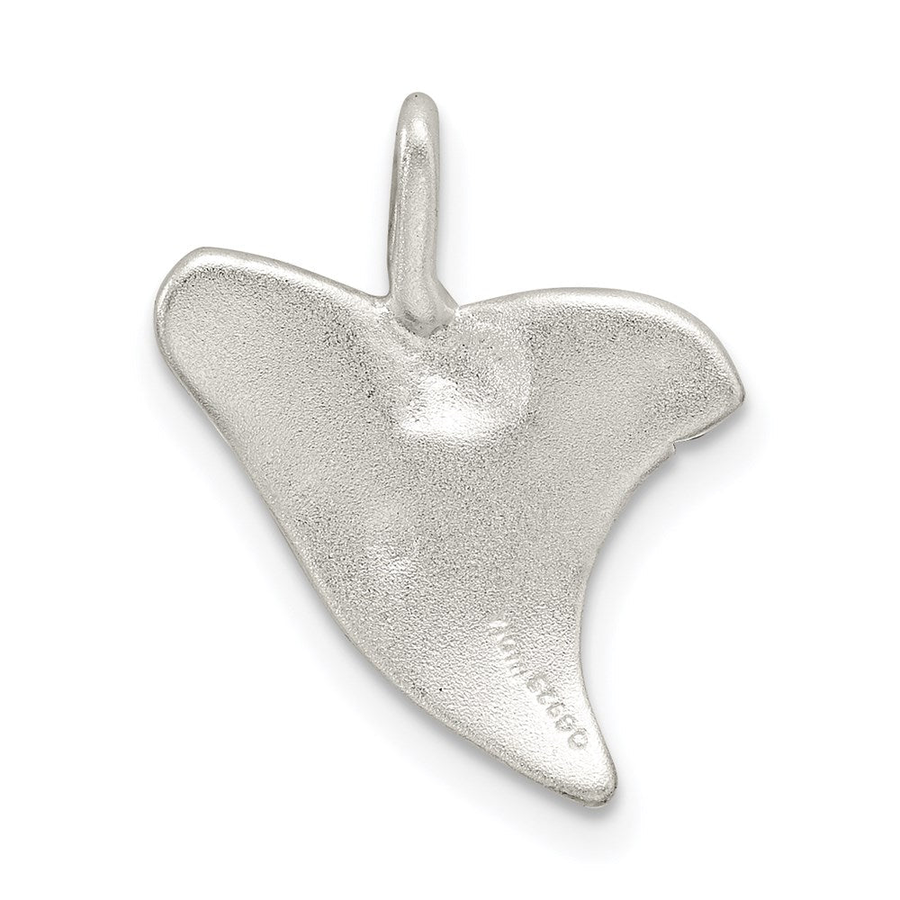 Extel Medium Sterling Silver Diamond Cut Shark Tooth Pendant