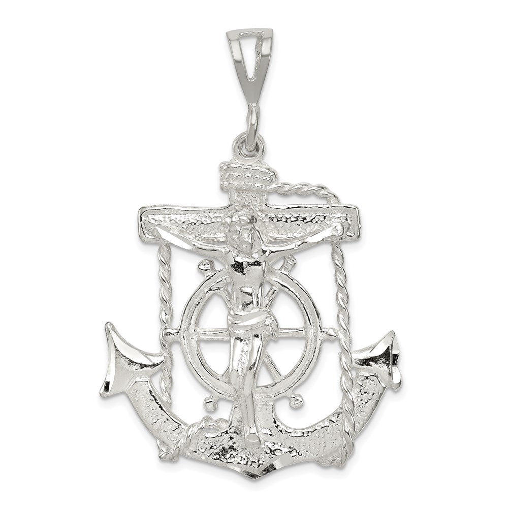 Extel Extra Large Sterling Silver Mariner Cross Pendant Charm