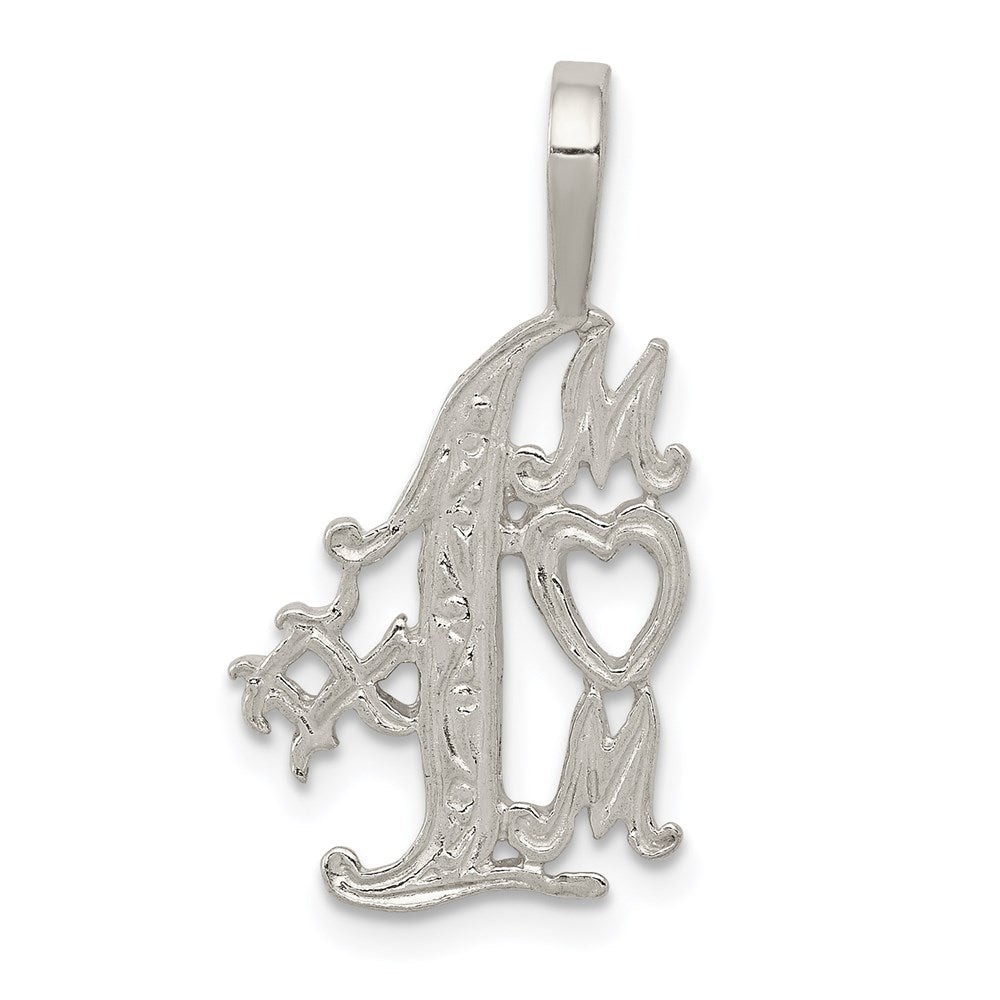 Extel Medium Sterling Silver #1 Mom Charm