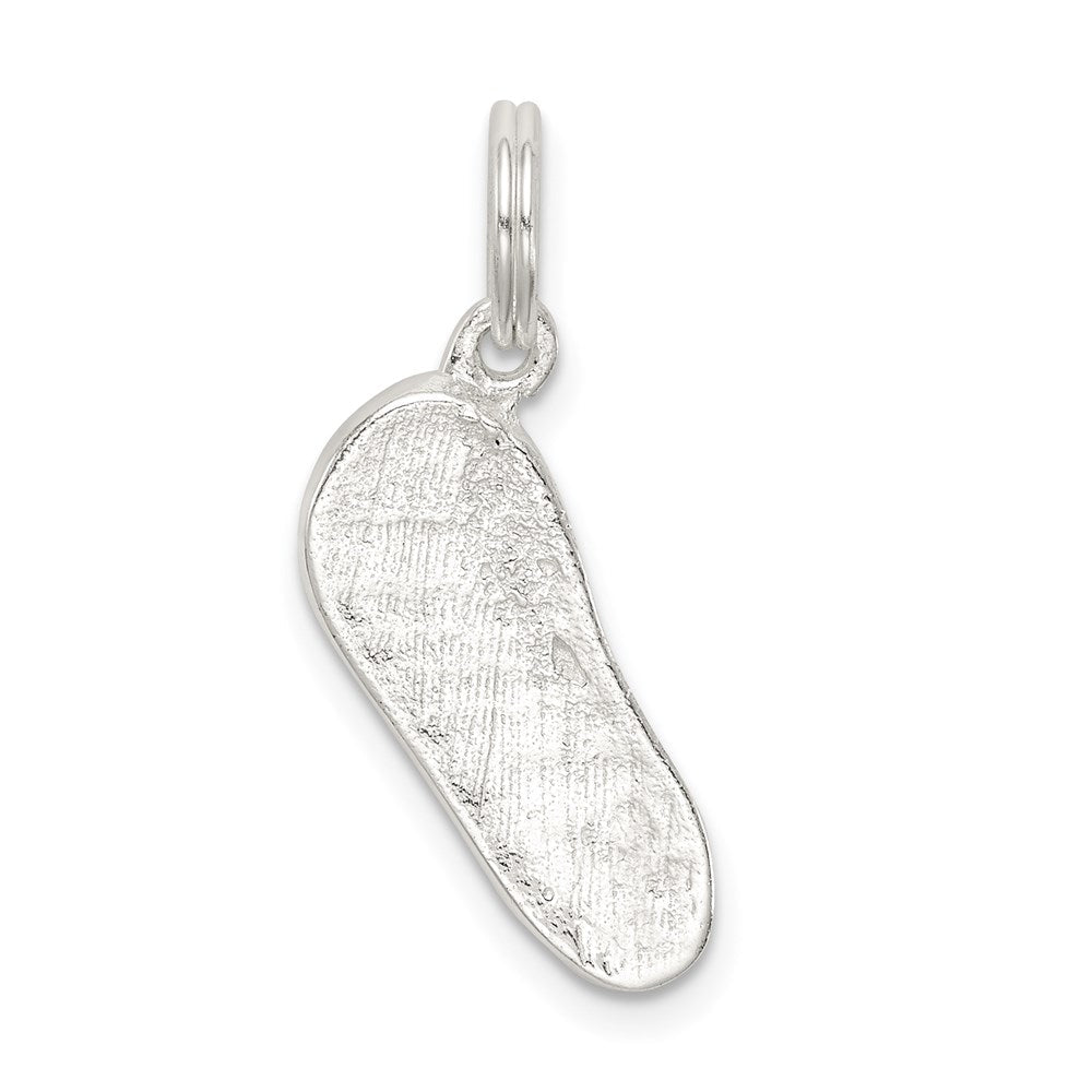 Extel Medium Sterling Silver Polished Flip Flop Charm