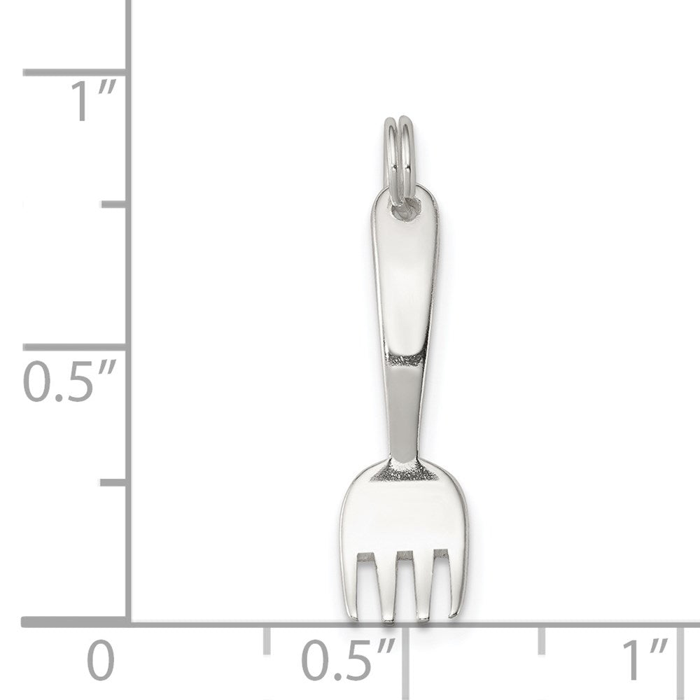 Extel Medium Sterling Silver Fork Charm