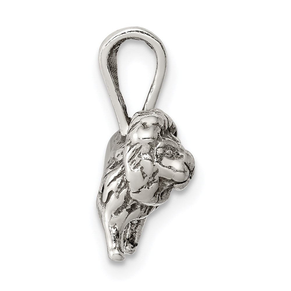 Extel Small Sterling Silver Antiqued Lion Charm