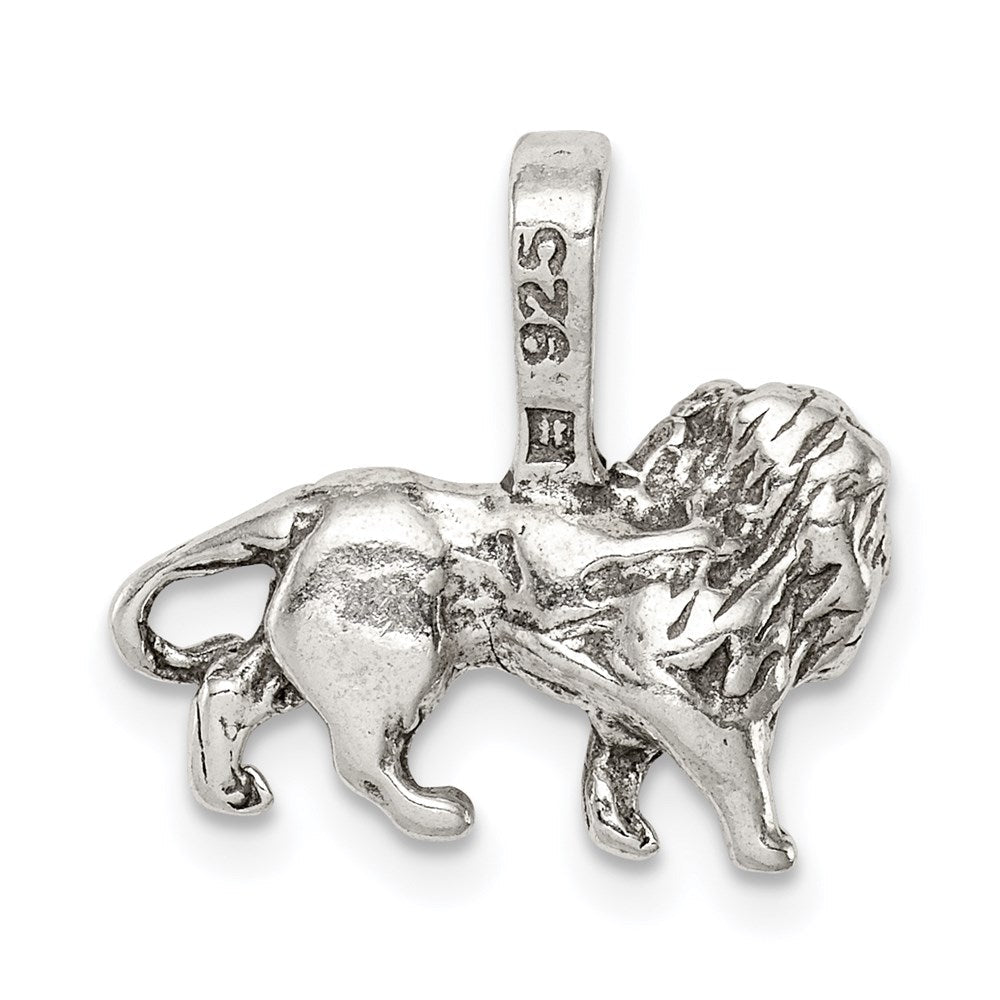 Extel Small Sterling Silver Antiqued Lion Charm