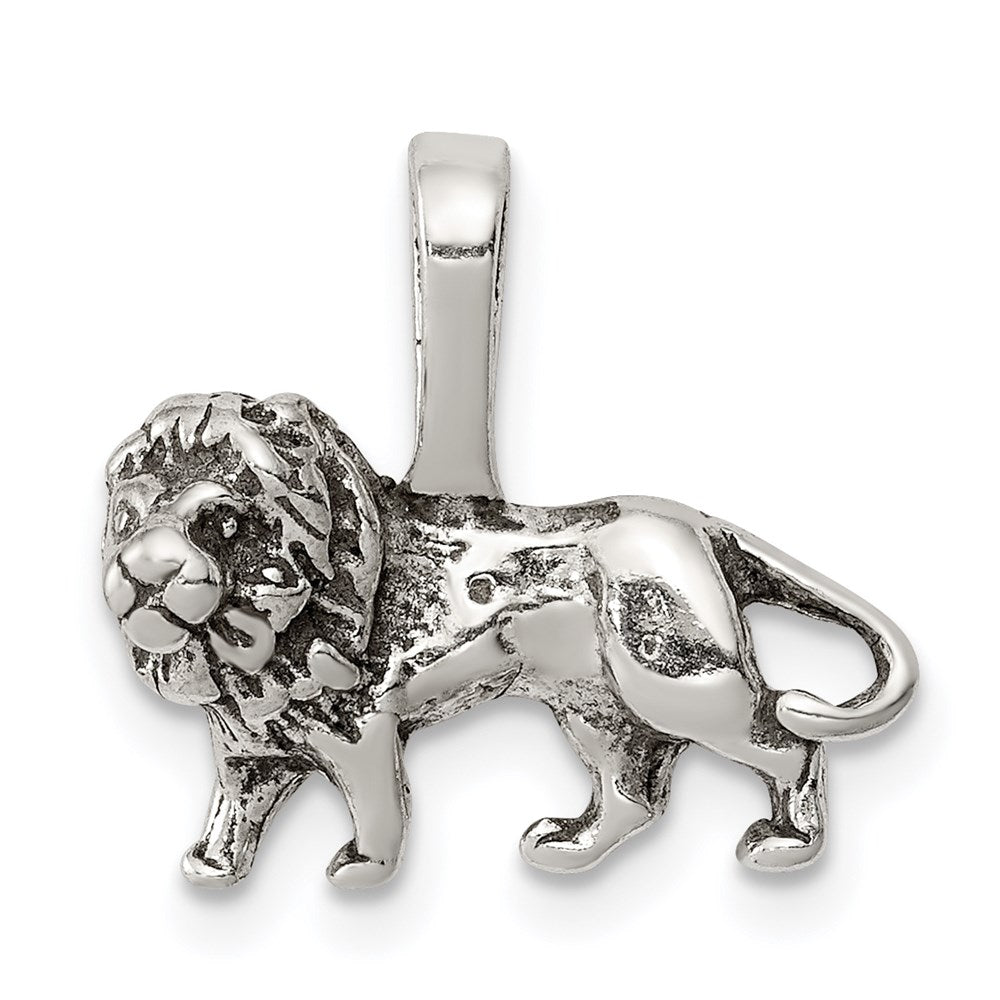 Extel Small Sterling Silver Antiqued Lion Charm