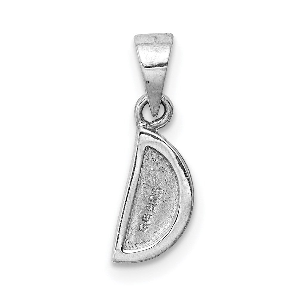 Extel Small Sterling Silver Rhodium-plated Childs Enameled Watermelon Pendant