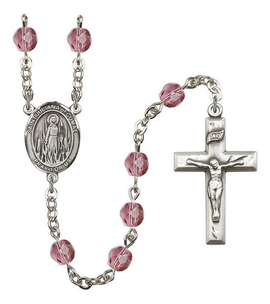 Extel St. Juliana of Cumae Catholic Rosary Beads, February Birthstone Amethyst