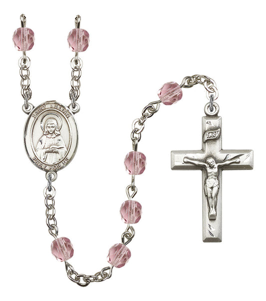 Extel St. Lillian Catholic Rosary Beads, June Birthstone Light Amethyst