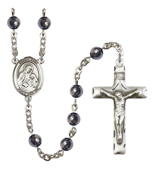 Extel Saint Anne Debeaupre Catholic Rosary Beads for Men, Made in USA