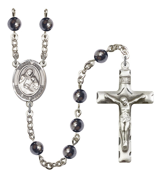 Extel Saint Anne Debeaupre Catholic Rosary Beads for Men, Made in USA