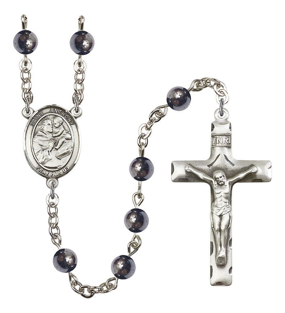 Extel Saint Anthony of Padua Catholic Rosary Beads for Men, Made in USA