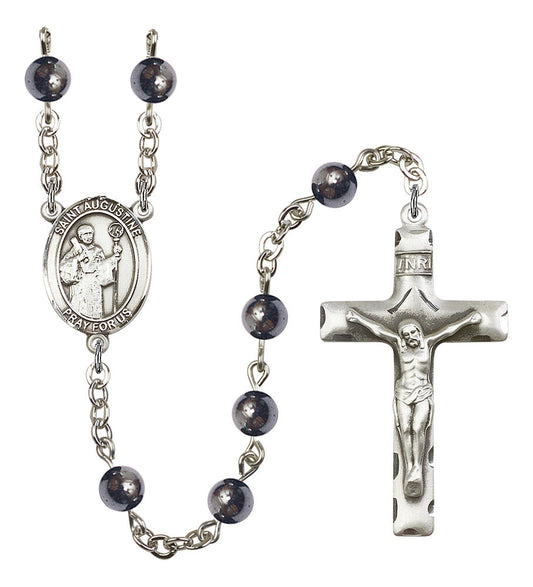 Extel Saint Augustine of Hippo Catholic Rosary Beads for Men, Made in USA