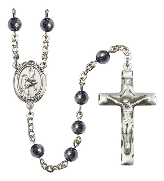 Extel Saint Bernadette Catholic Rosary Beads for Men, Made in USA