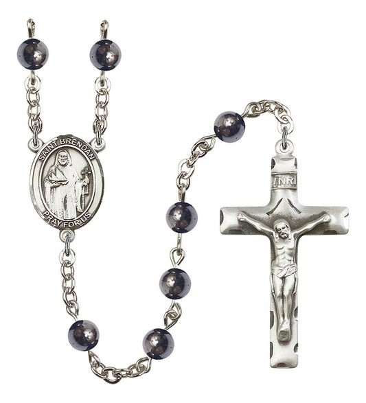 Extel Saint Brendan the Navigator Catholic Rosary Beads for Men, Made in USA