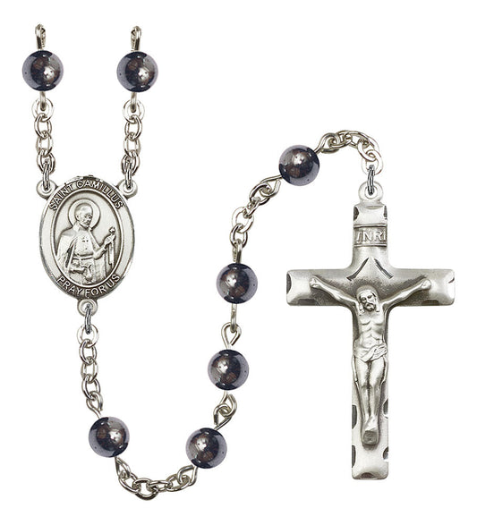 Extel Saint Camillus of Lellis Catholic Rosary Beads for Men, Made in USA