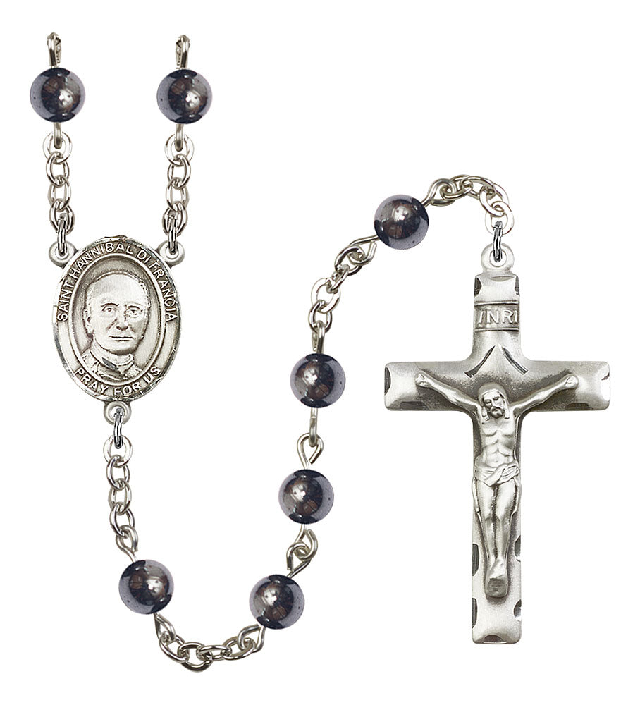 Extel Saint Hannibal Catholic Rosary Beads for Men, Made in USA