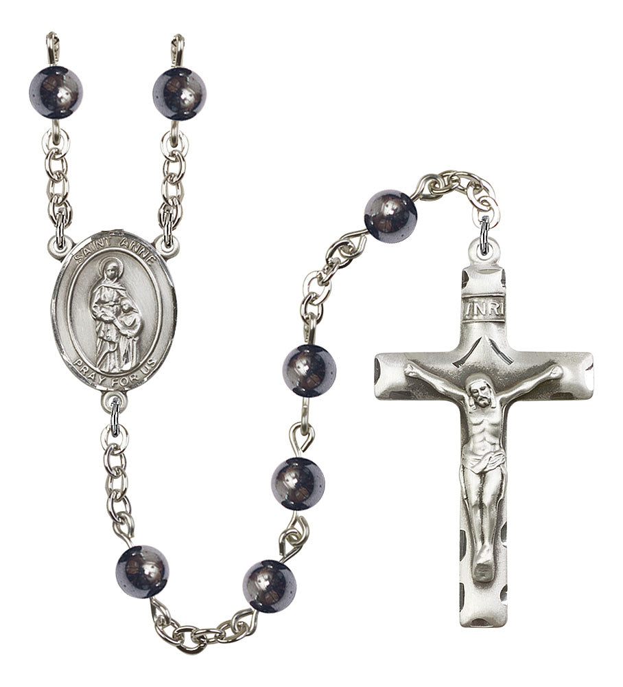 Extel Saint Anne Debeaupre Catholic Rosary Beads for Men, Made in USA