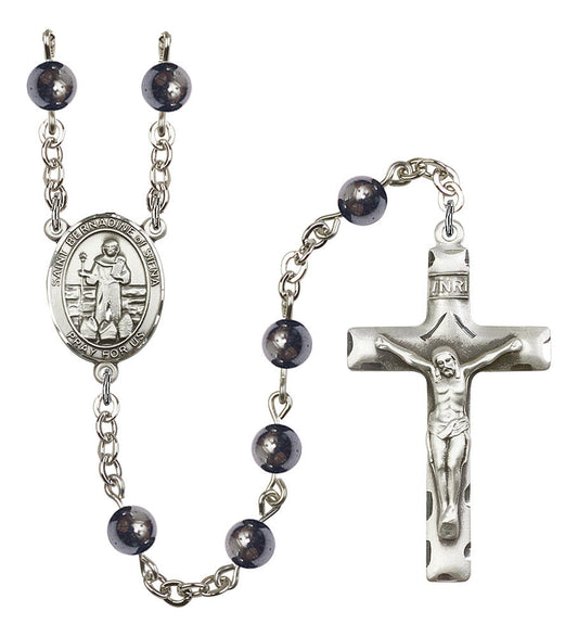 Extel Saint Bernadine of Sienna Catholic Rosary Beads for Men, Made in USA