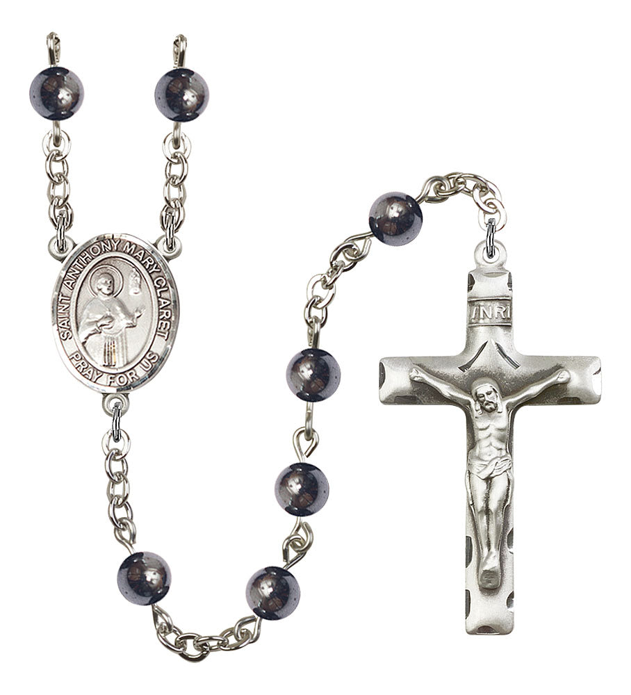 Extel Saint Anthony Mary Claret Catholic Rosary Beads for Men, Made in USA