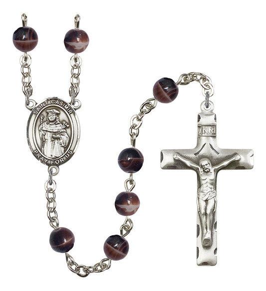 Extel Saint Casimir of Poland Catholic Rosary Beads for Men, Made in USA