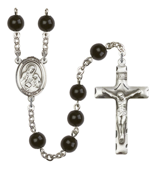 Extel Saint Anne Debeaupre Catholic Rosary Beads for Men, Made in USA