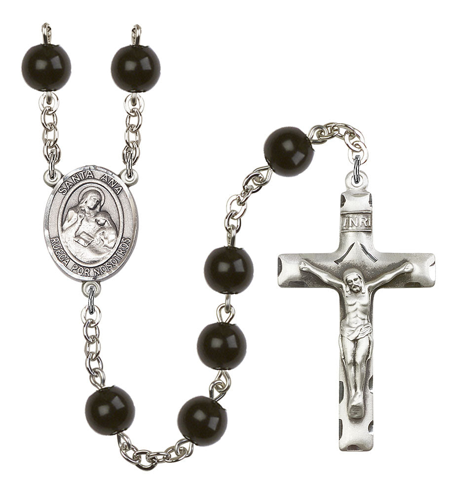 Extel Saint Anne Debeaupre Catholic Rosary Beads for Men, Made in USA