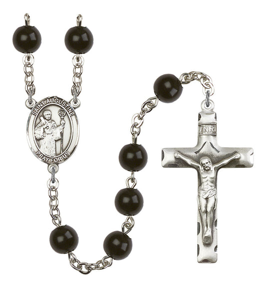 Extel Saint Augustine of Hippo Catholic Rosary Beads for Men, Made in USA