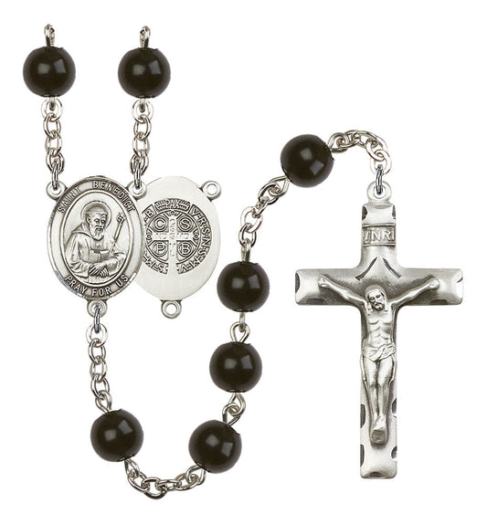 Extel Saint Benedict Catholic Rosary Beads for Men, Made in USA