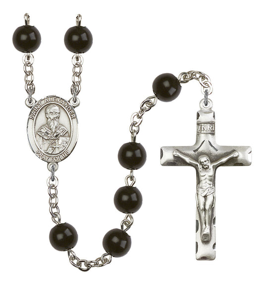 Extel Saint Alexander Sauli Catholic Rosary Beads for Men, Made in USA