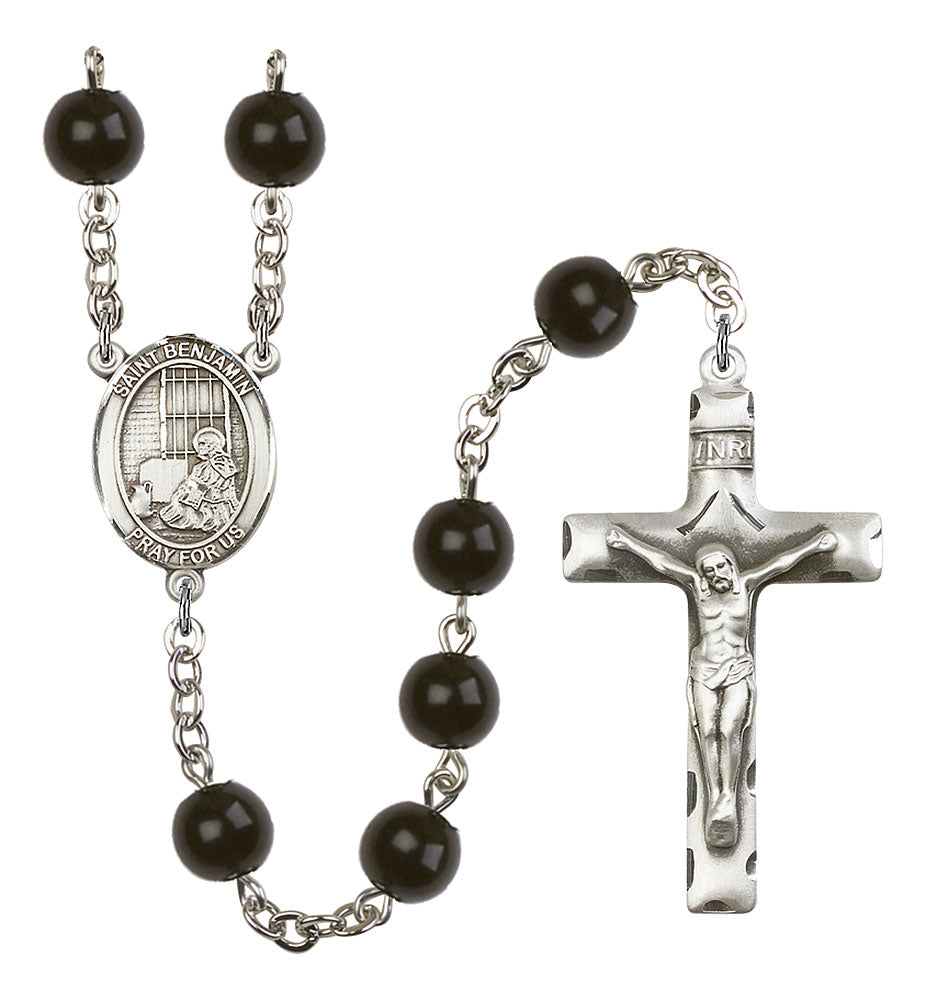 Extel Saint Benjamin Catholic Rosary Beads for Men, Made in USA